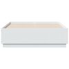 vidaXL Bed Frame with LED without Mattress White 135x190 cm Double