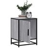 vidaXL Bedside Cabinet Grey Sonoma 40x31x50 cm Engineered Wood and Metal