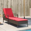 vidaXL Sun lounger Reclining Brown 63 x 200 x 81cm Poly Rattan