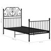 vidaXL Bed Frame without Mattress Black Metal 90x200 cm