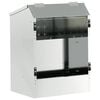 vidaXL Rabbit Feeder Silver 33.5 x 25.5 x 45.5 cm 3 kg