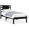 vidaXL Bed Frame without Mattress Black 100x200 cm Solid Wood Pine