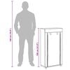 vidaXL Shoe Cabinet with Cover Grey 58x28x106 cm Fabric
