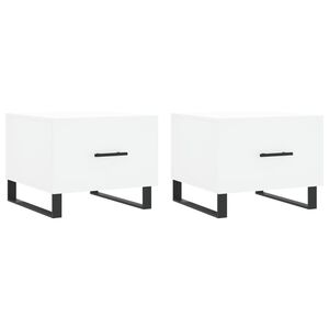 vidaXL Coffee Tables 2 pcs White 50x50x40 cm Engineered Wood
