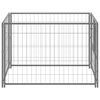 vidaXL Dog Kennel Silver 100x100x70 cm Steel