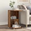vidaXL Side Table with Wheel Old Wood 40 x 35 x 60 cm Engineered Wood