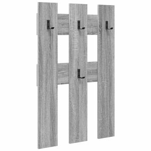 vidaXL Wall-Mounted Coat Rack Wall-mounted Grey Sonoma 65 x 3 x 100 cm