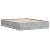 vidaXL Bed Frame with Drawers without Mattress Concrete Grey 150x200 cm King Size