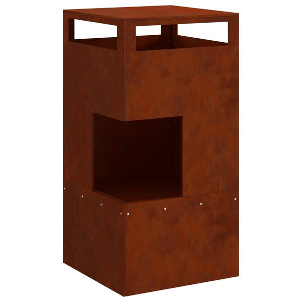 vidaXL Fire Pit Brown 50 x 50 x 100 cm Steel