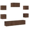 vidaXL 7 Piece TV Cabinet Set Brown Oak Engineered Wood