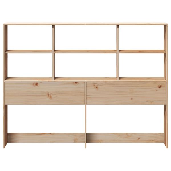 vidaXL Headboard with Storage 120 cm Solid Wood Pine