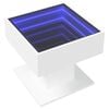 vidaXL Coffee Table with LED White 50x50x45 cm Engineered Wood
