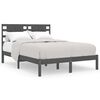 vidaXL Bed Frame without Mattress Grey 120x190 cm Small Double Solid Wood