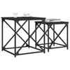vidaXL Nesting Coffee Tables 2 pcs Black Engineered Wood