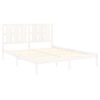 vidaXL Bed Frame without Mattress White Pine 160x200 cm Solid Wood
