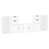 vidaXL 5 Piece TV Units with Storage ODDA White Solid Wood Pine