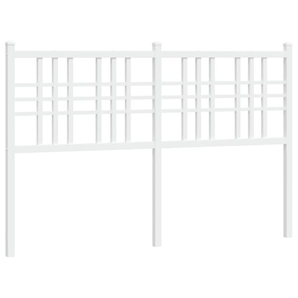 vidaXL Metal Headboard White 140cm