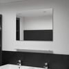 vidaXL Wall Mirror with Shelf 80x60 cm Tempered Glass