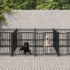 vidaXL Outdoor Dog Kennel Steel 13.14 m&sup2;