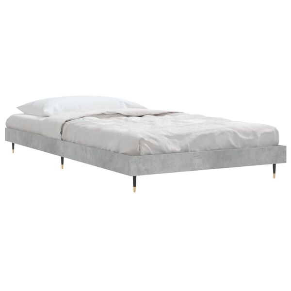 vidaXL Bed Frame without Mattress Concrete Grey 100x200 cm