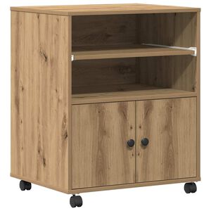 vidaXL Printer Stand Artisan Oak 60 x 48 x 74 cm Engineered Wood
