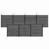 vidaXL Fence Set 7 pcs 1218 x 186 cm WPC and Aluminium Grey