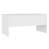 vidaXL Coffee Table White 102x50.5x46.5 cm Engineered Wood