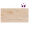 vidaXL Table Tops 4 pcs 90x45x2.5 cm Rectangular Solid Wood Pine
