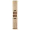 vidaXL Bathroom Cabinet Sonoma Oak 32x34x188.5 cm Engineered Wood