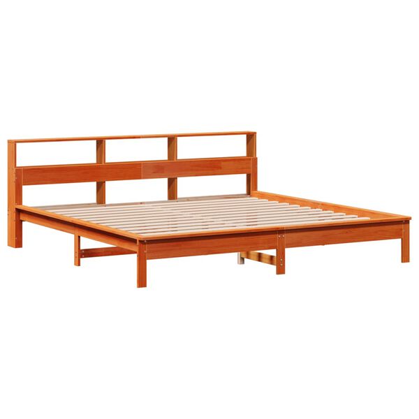 vidaXL Bed Frame without Mattress Wax Brown 180x200 cm Super King Solid Wood Pine