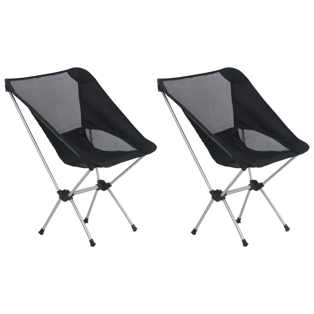 vidaXL 2x Folding Camping Chairs with Carry Bag 54x50x65 cm