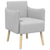 vidaXL Accent Chair Light Grey Grainy Velvet