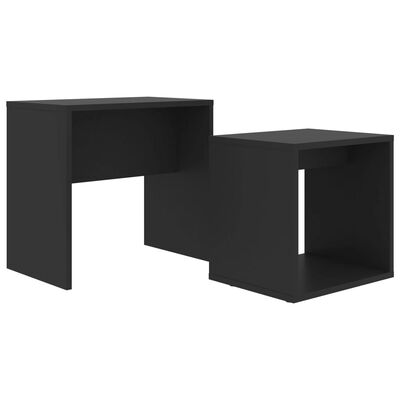 vidaXL Coffee Table Set Black 48x30x45 cm Engineered Wood