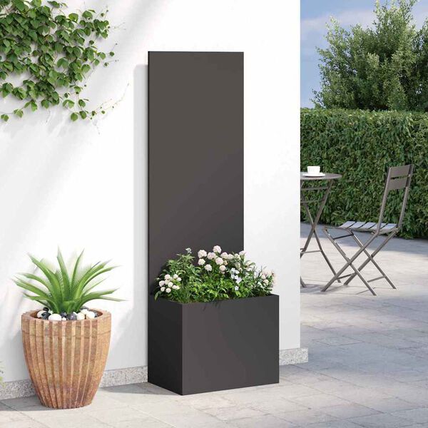 vidaXL Garden Privacy Screen Black 50 x 140 cm Cold-rolled steel
