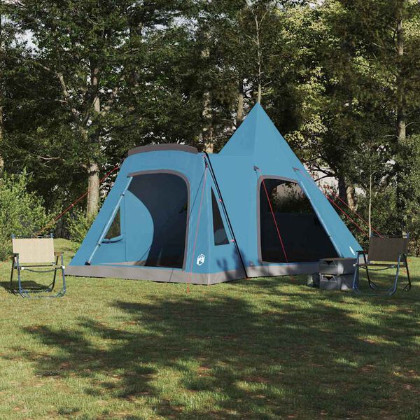 vidaXL Teepee Tent with Roof with Storage Blue 545 x 450 x 295 cm