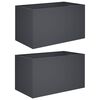 vidaXL Garden Planter 2 pcs Anthracite 80 x 50 x 50 cm
