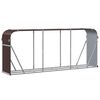 vidaXL Log Holder Brown 234x45x100 cm Galvanised Steel