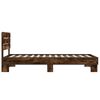 vidaXL Bed Frame without Mattress Smoked Oak 75x190 cm Small Single