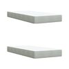vidaXL Box Spring Bed with Mattress Light Grey 200x200 cm Velvet