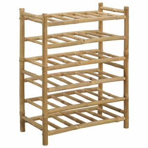 vidaXL Wine Rack Natural 57 x 29.5 x 72 cm Bamboo