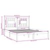 vidaXL Bed Frame without Mattress White Solid Wood 140x200 cm (810018+818671)