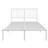 vidaXL Metal Bed Frame without Mattress with Headboard White 120x190cm