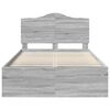 vidaXL Bed Frame Grey Sonoma 120 x 200 cm Solid Pine Wood
