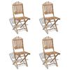 vidaXL 5 Piece Folding Outdoor Dining Set Bamboo