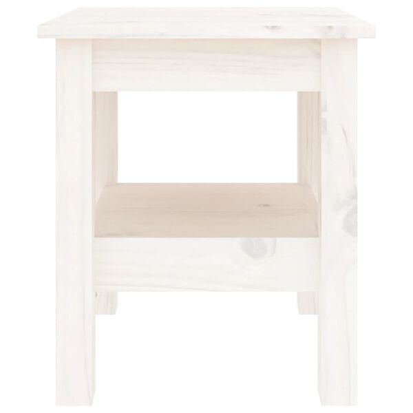 vidaXL Coffee Table White 35x35x40 cm Solid Wood Pine
