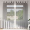 vidaXL Voile Curtains with Loops 2 pcs Dark Grey 140x225 cm