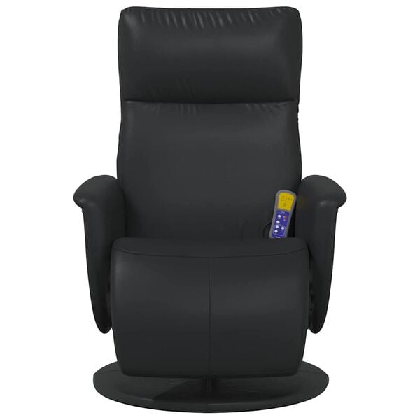vidaXL Massage Recliner Chair Black 71 x 90 x 105 cm Faux Leather