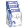 Europel Brochure Holder 3xA4 Clear Acrylic