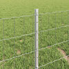 vidaXL Fence with Post Silver 0.4 x 25 m Steel