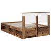 vidaXL Bed Frame with Headboard Old Wood 135 x 190 cm Engineered wood